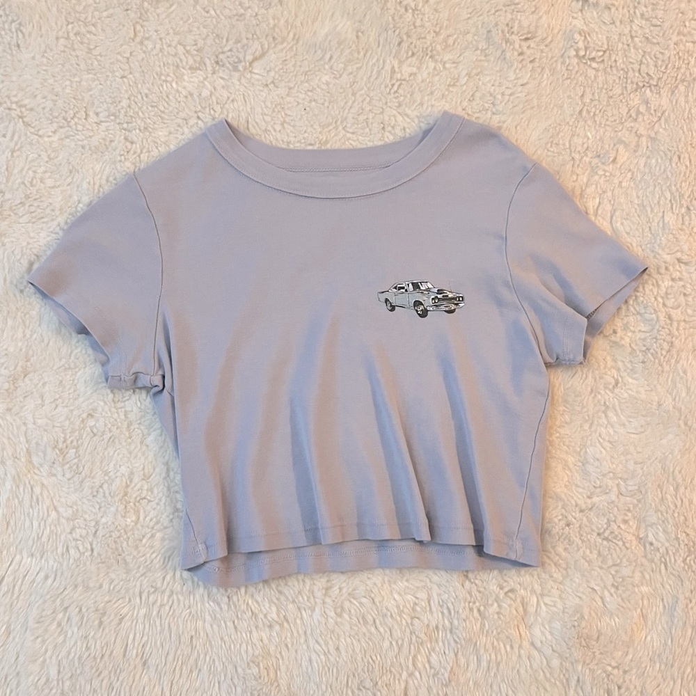 Brandy Melville Motorshow graphic crop top